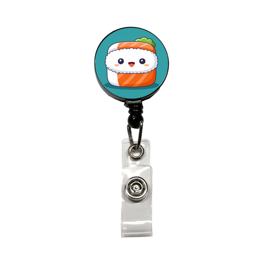 Sushi Food Cute Retractable ID Key Card Name Tag Badge Holder with Clip