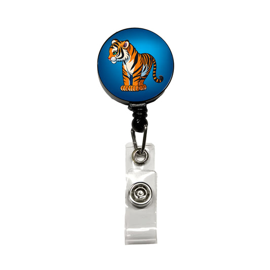 Tiger Cute Standing Retractable ID Key Card Name Tag Badge Holder with Clip