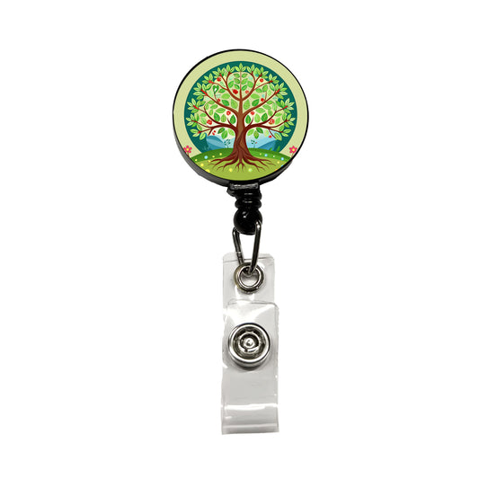 Tree of Life Colorful Retractable ID Key Card Name Tag Badge Holder with Clip