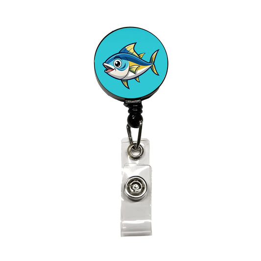 Tuna Fish Cute Retractable ID Key Card Name Tag Badge Holder with Clip