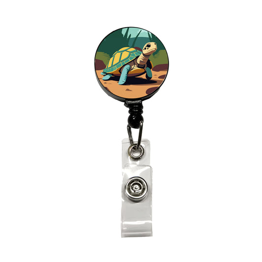 Turtle in the Wild Retractable ID Key Card Name Tag Badge Holder with Clip