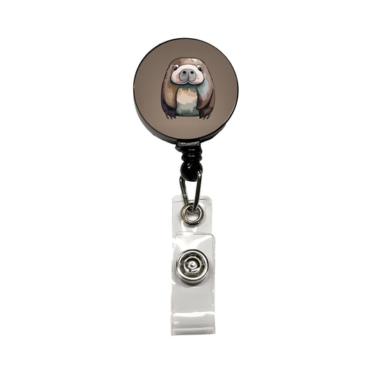 Walrus Cute Watercolor Retractable ID Key Card Name Tag Badge Holder with Clip