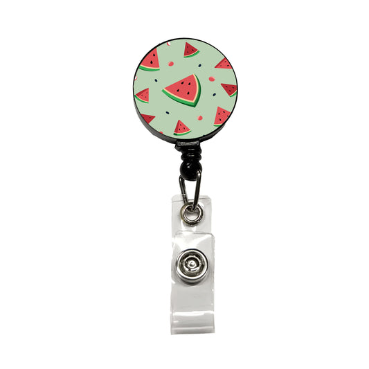 Watermelon Scattered Fruit Retractable ID Key Card Name Tag Badge Holder with Clip