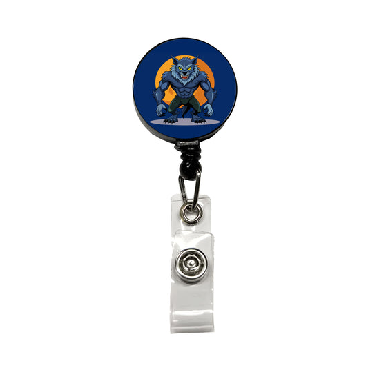Werewolf Scary Retractable ID Key Card Name Tag Badge Holder with Clip