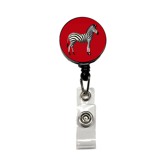 Zebra Standing Profile Retractable ID Key Card Name Tag Badge Holder with Clip