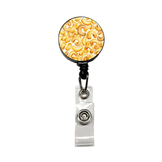 Macaroni Noodles Pasta Watercolor Retractable ID Key Card Name Tag Badge Holder with Clip