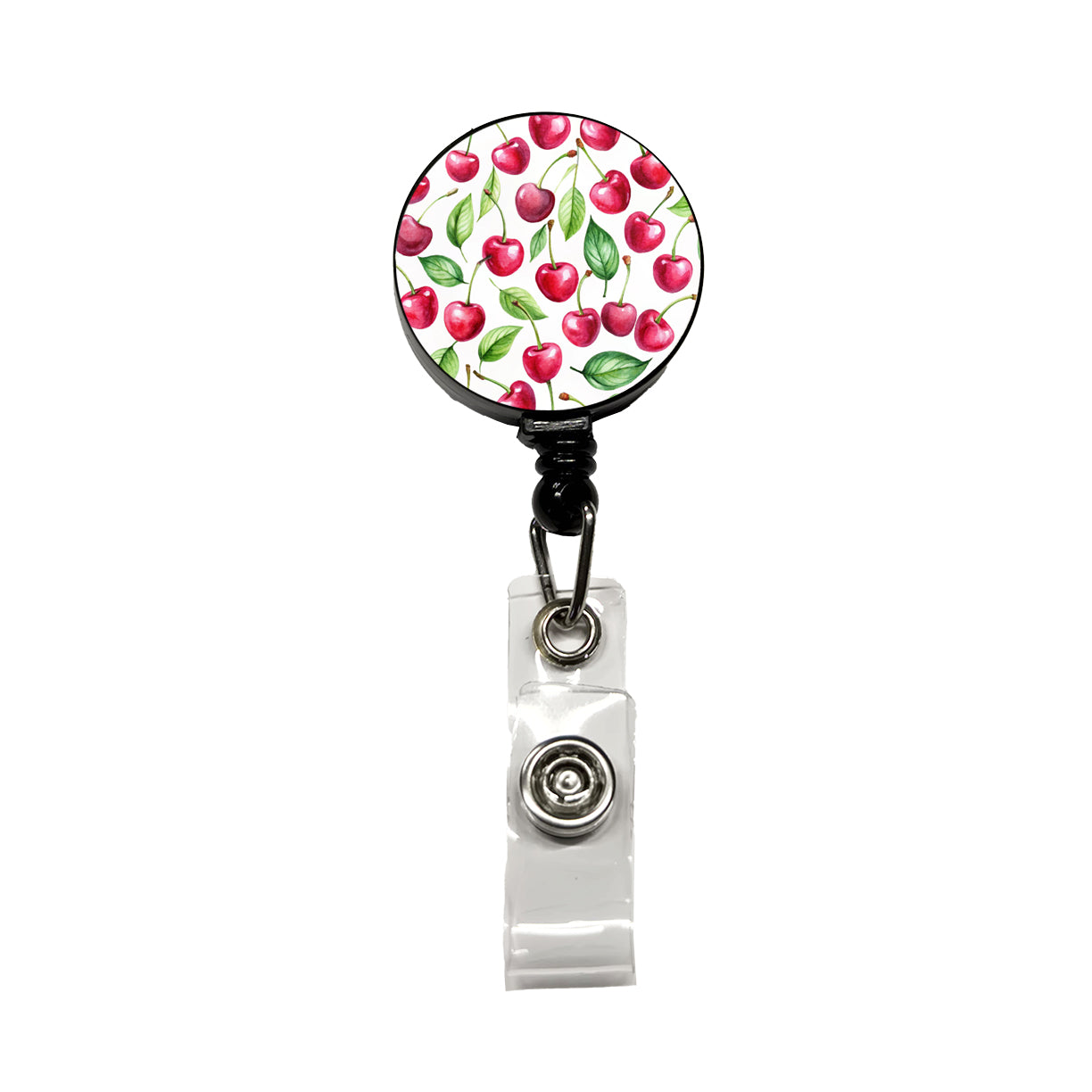 Lots Of Cherries Retractable ID Key Card Name Tag Badge Holder with Clip