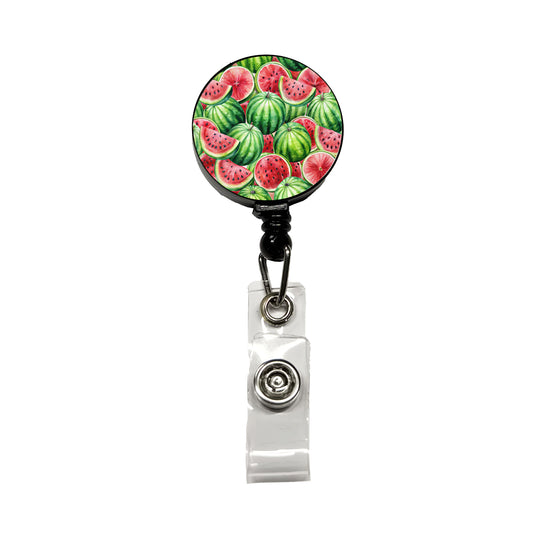 Lots Of Watermelons Retractable ID Key Card Name Tag Badge Holder with Clip