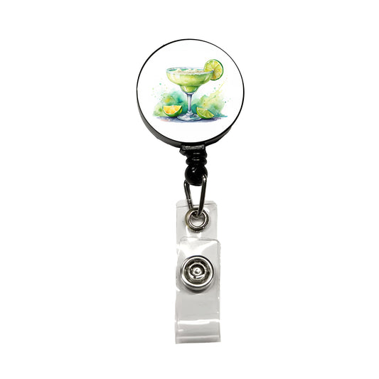 Margarita Green Drink Alcohol Retractable ID Key Card Name Tag Badge Holder with Clip