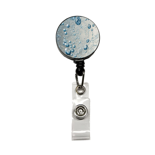 Water Liquid Closeup Funny Retractable ID Key Card Name Tag Badge Holder with Clip