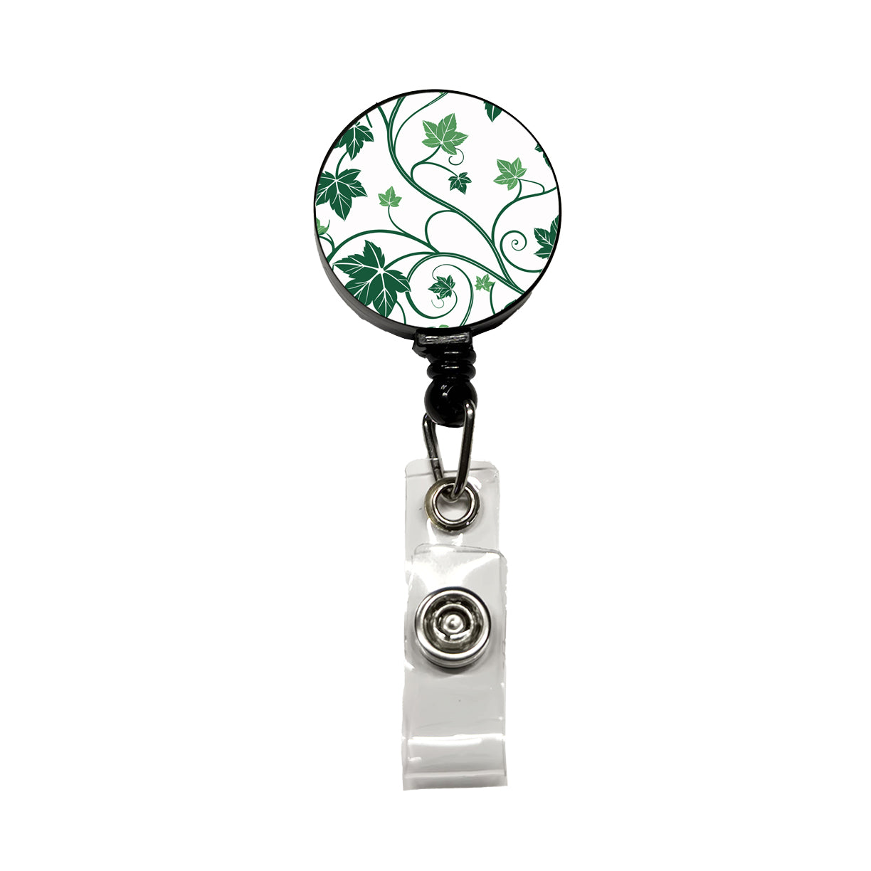 Green Ivy Vines Retractable ID Key Card Name Tag Badge Holder with Clip