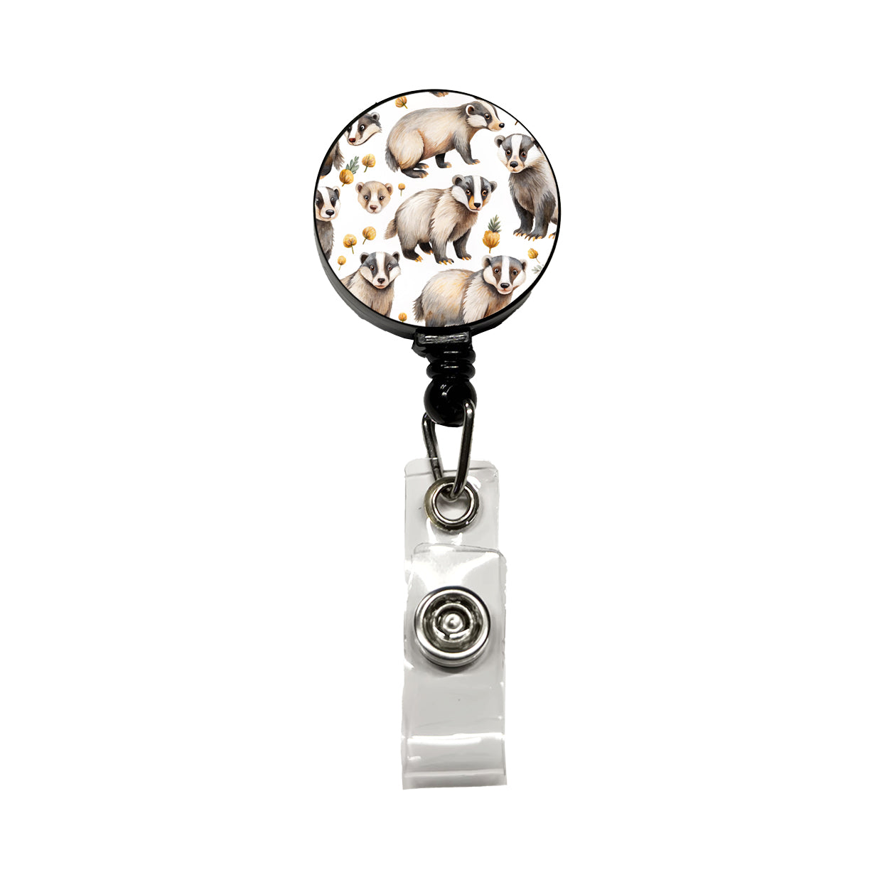 Lots Of Sweet Honey Badgers Retractable ID Key Card Name Tag Badge Holder with Clip