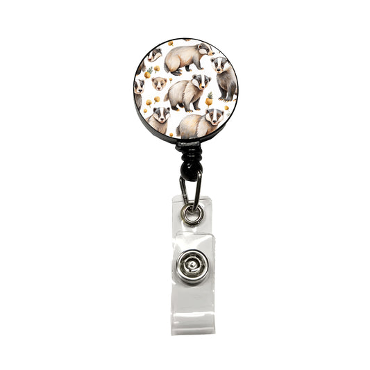 Lots Of Sweet Honey Badgers Retractable ID Key Card Name Tag Badge Holder with Clip
