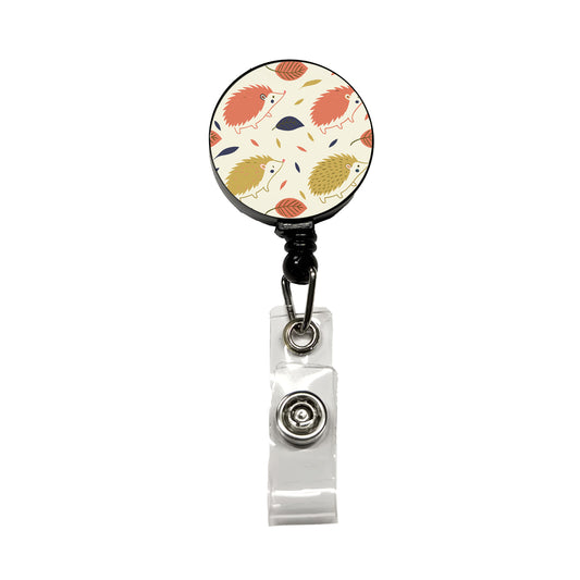 Scattered Hedgehogs Cute Retractable ID Key Card Name Tag Badge Holder with Clip