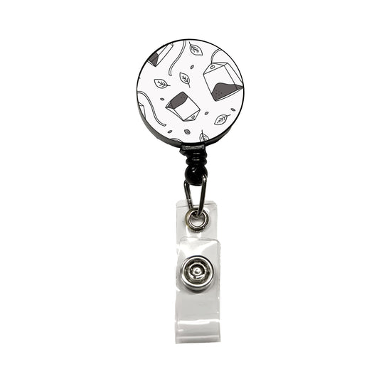 Spinning Tea Bags Retractable ID Key Card Name Tag Badge Holder with Clip
