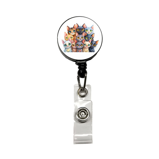 Sweet Bombay Cats Retractable ID Key Card Name Tag Badge Holder with Clip