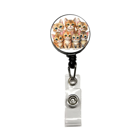 Sweet Havana Brown Cats Retractable ID Key Card Name Tag Badge Holder with Clip