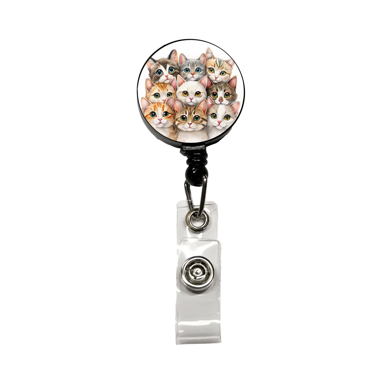 Sweet Javanese Cats Retractable ID Key Card Name Tag Badge Holder with Clip