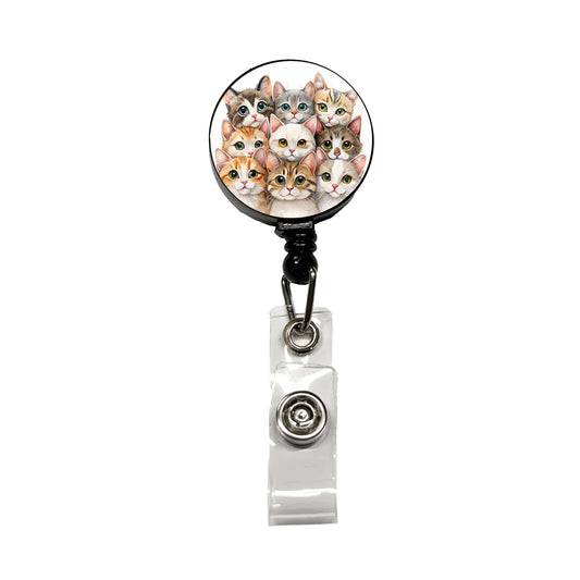 Sweet Javanese Cats Retractable ID Key Card Name Tag Badge Holder with Clip