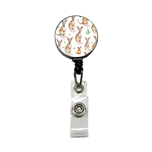 Sweet Kangaroos Retractable ID Key Card Name Tag Badge Holder with Clip
