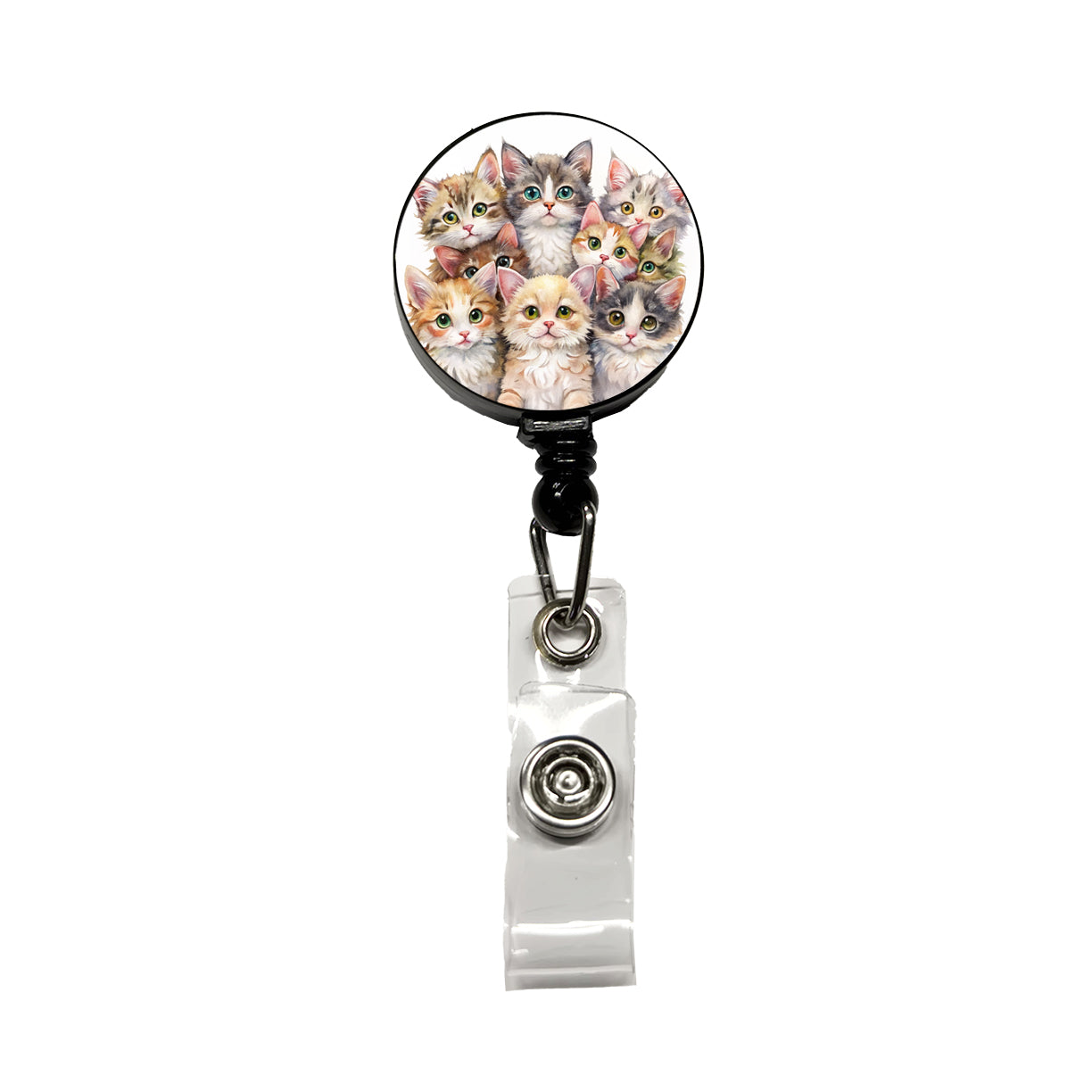 Sweet Laperm Cats Retractable ID Key Card Name Tag Badge Holder with Clip