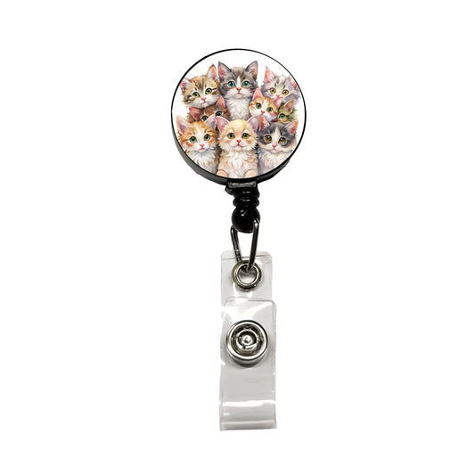 Sweet Laperm Cats Retractable ID Key Card Name Tag Badge Holder with Clip