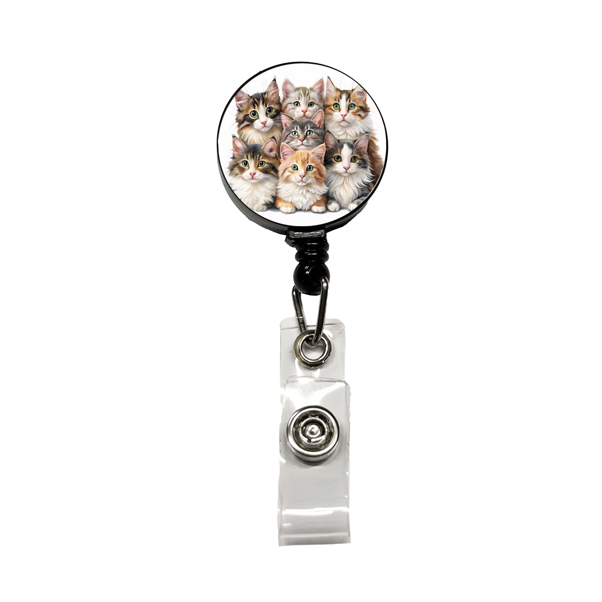 Sweet Norwegian Forest Cats Retractable ID Key Card Name Tag Badge Holder with Clip