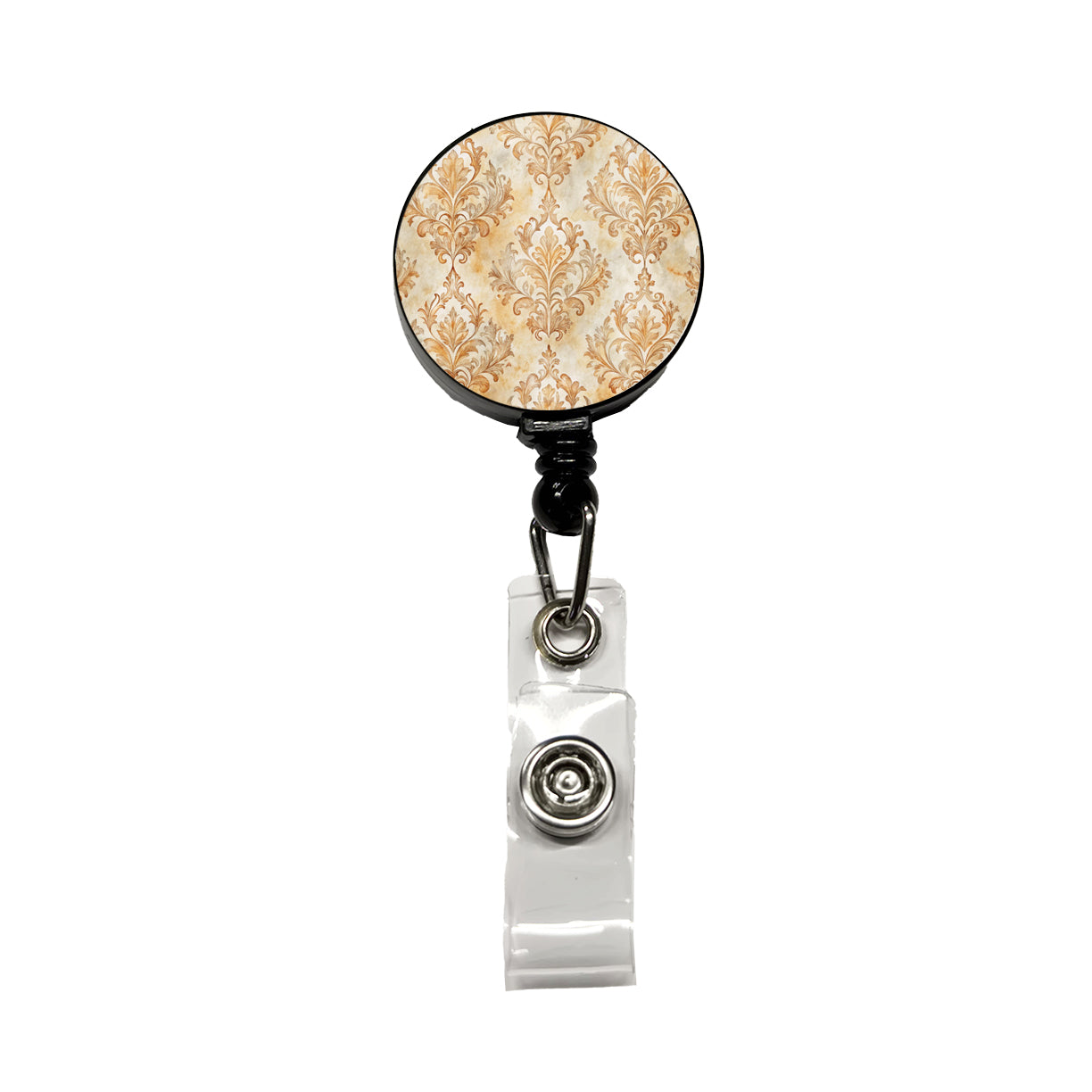 Elegant Wallpaper Retractable ID Key Card Name Tag Badge Holder with Clip