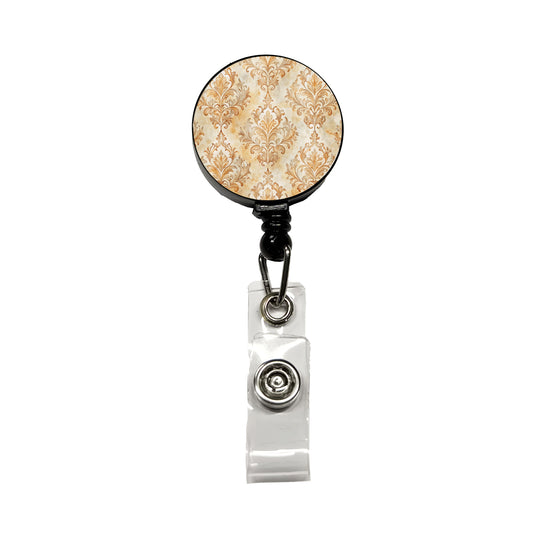 Elegant Wallpaper Retractable ID Key Card Name Tag Badge Holder with Clip