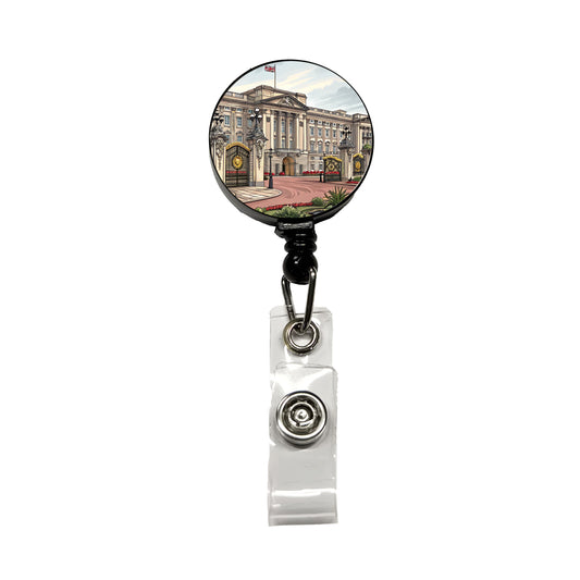 Buckingham Palace London England Great Britain Retractable ID Key Card Name Tag Badge Holder with Clip