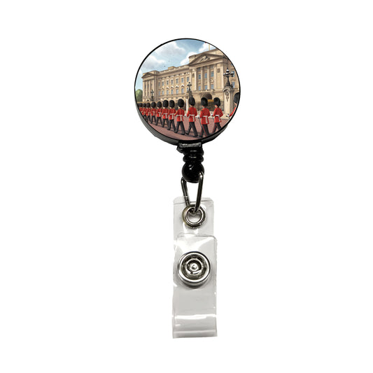 Changing Of The Guard At Buckingham Palace London England Retractable ID Key Card Name Tag Badge Holder with Clip