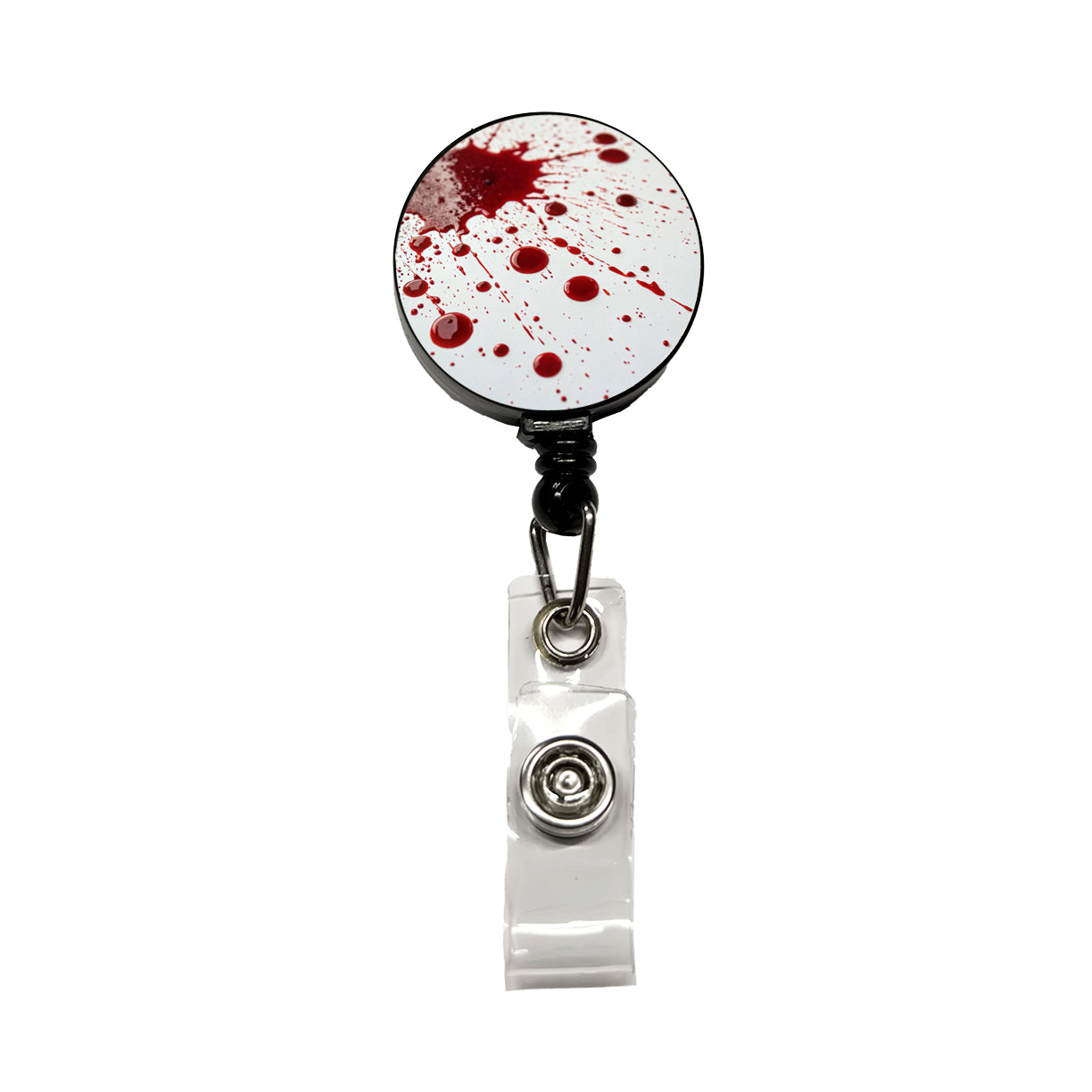 Close-Up Blood Splatters Retractable ID Key Card Name Tag Badge Holder with Clip