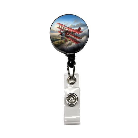 Fokker Dr.I Triplane WWI German Fighter Plane Retractable ID Key Card Name Tag Badge Holder with Clip