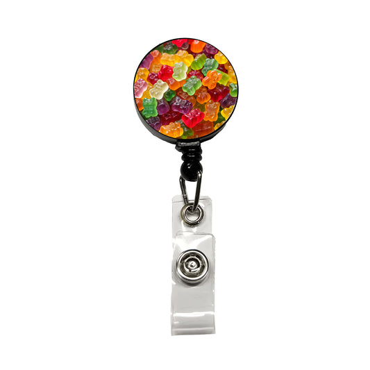 Lots of Gummi Bears Retractable ID Key Card Name Tag Badge Holder with Clip