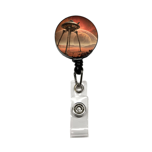 Martian Tripod War Machine Sci-fi From War Of The Worlds Retractable ID Key Card Name Tag Badge Holder with Clip