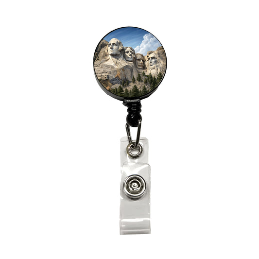 Mount Rushmore National Memorial Black Hills South Dakota Retractable ID Key Card Name Tag Badge Holder with Clip