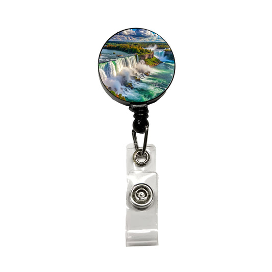 Niagara Falls New York Retractable ID Key Card Name Tag Badge Holder with Clip