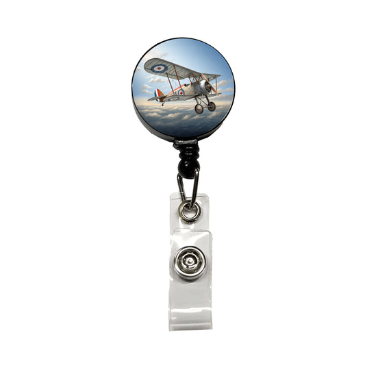 Nieuport 17 WWI French Fighter Plane Retractable ID Key Card Name Tag Badge Holder with Clip