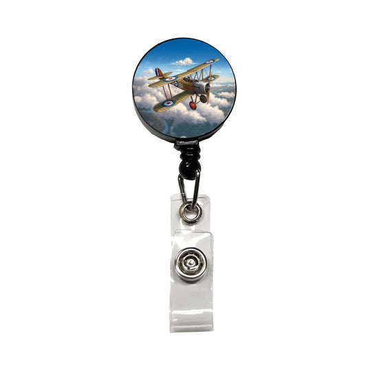 Sopwith Camel WWI British Fighter Plane Retractable ID Key Card Name Tag Badge Holder with Clip