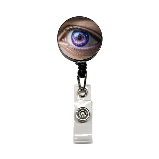 The Galaxy Seen Through Her Eyes Retractable ID Key Card Name Tag Badge Holder with Clip