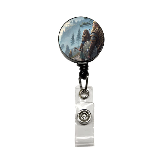Vikings Raiders Anime Style Fantasy Retractable ID Key Card Name Tag Badge Holder with Clip