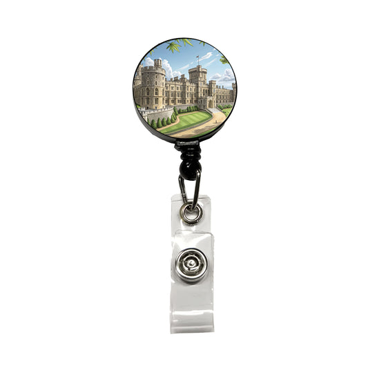Windsor Castle England Great Britain Retractable ID Key Card Name Tag Badge Holder with Clip