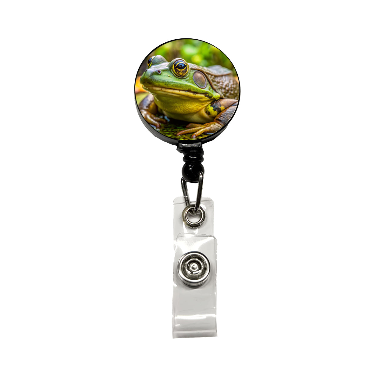 American Bullfrog Retractable ID Key Card Name Tag Badge Holder with Clip