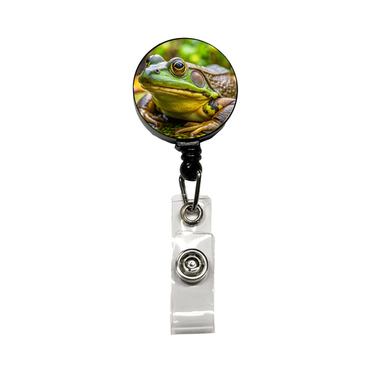 American Bullfrog Retractable ID Key Card Name Tag Badge Holder with Clip