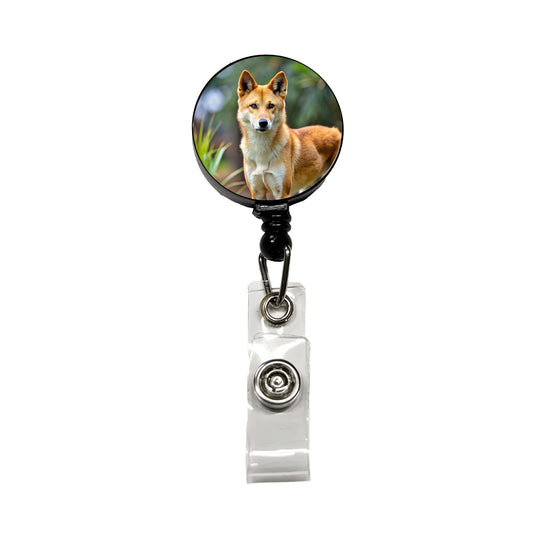 Australian Dingo Retractable ID Key Card Name Tag Badge Holder with Clip