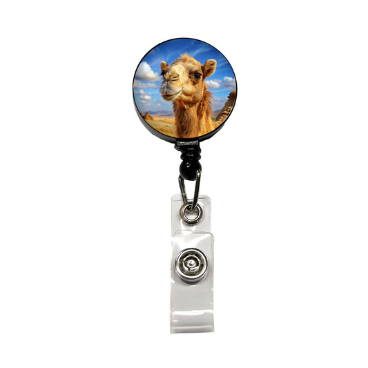 Camel Retractable ID Key Card Name Tag Badge Holder with Clip