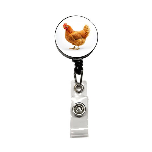 Chicken Retractable ID Key Card Name Tag Badge Holder with Clip