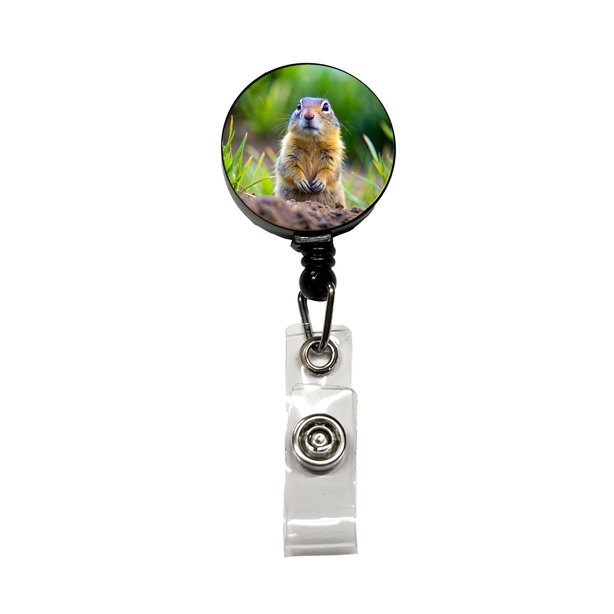 Gopher Retractable ID Key Card Name Tag Badge Holder with Clip