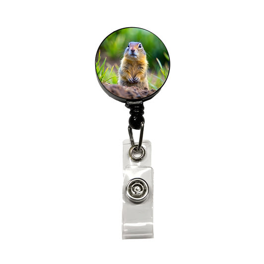 Gopher Retractable ID Key Card Name Tag Badge Holder with Clip