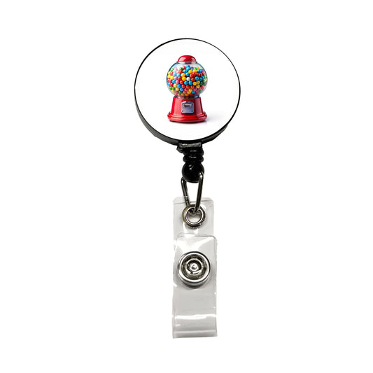 Gumball Machine Retractable ID Key Card Name Tag Badge Holder with Clip